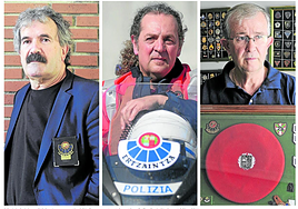 Julio Arévalo fue el número 2 de la primera promoción. | Julián Brogueras estuvo toda su carrera en Tráfico. | Bertín Sánchez se jubiló en 2016.