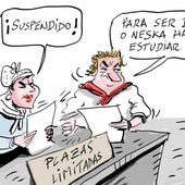 La viñeta de Cerrajería sobre los aspirantes a entrar en una cuadrillas de blusas y neskas