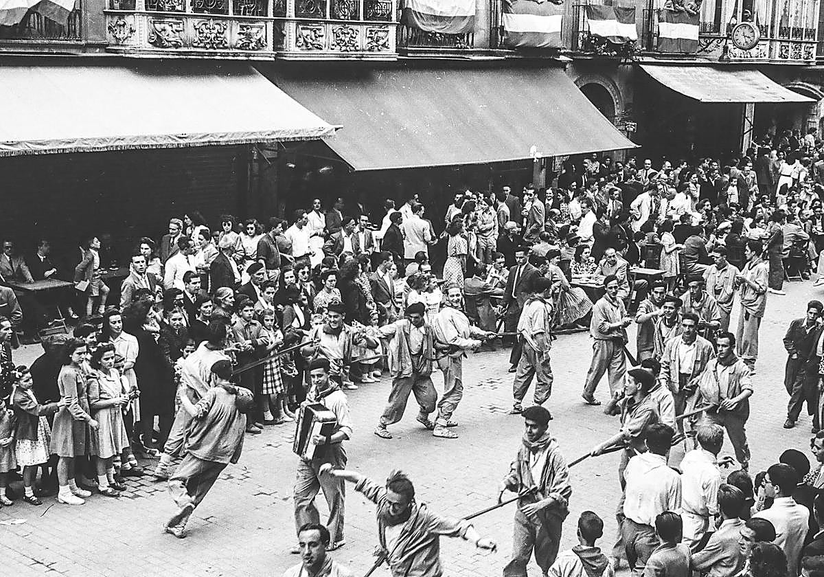 Imagen del 22 de julio de 1945, el primer Día del Blusa.