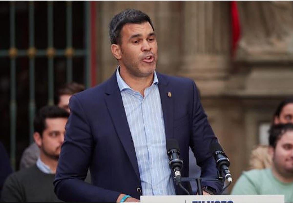 Javier García Jiménez en un acto del Partido Popular.
