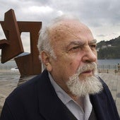 Antonio Oteiza, hermano de Jorge Oteiza, durante una entrevista.