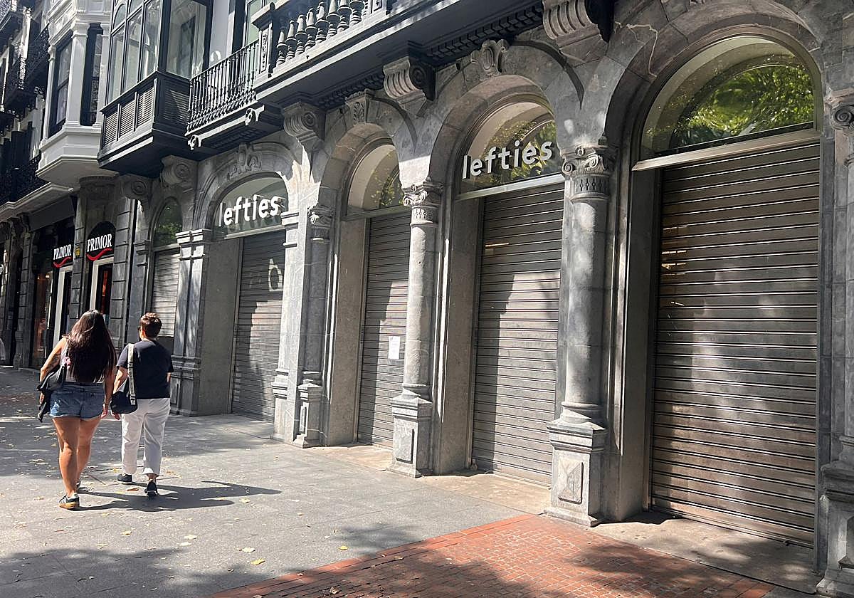 Lefties de la Gran Vía de Bilbao.