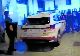 Imagen de los incidentes registrados en Azpeitia en julio.