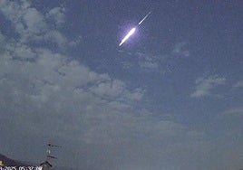 Imagen captada sobre la provincia de Zaragoza a las 3.32 horas.