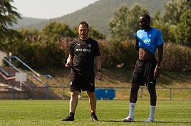 Diarra, durante la pretemporada albiazul.