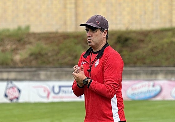 Zulaika, durante un entrenamiento en Urritxe.