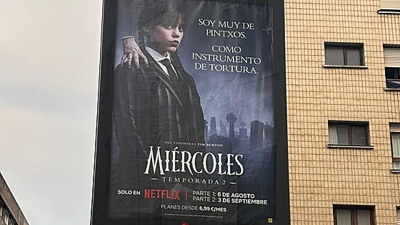 Miércoles Addams aterriza en Bilbao: «Soy muy de pintxos»