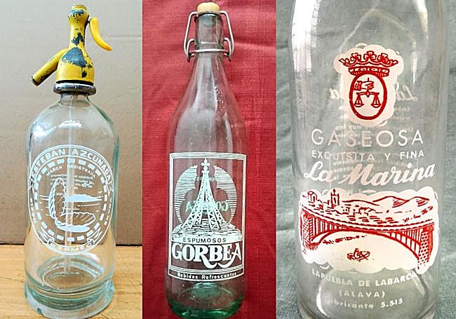 gaseosas Azcunaga (Bermeo), Gorbea (Barakaldo) y La Marina (Lapuebla de Labarca).