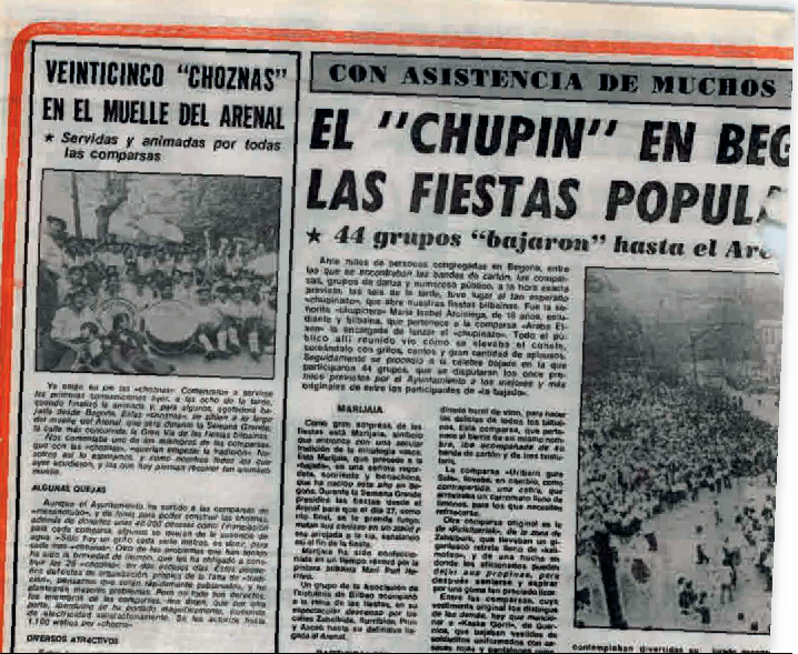 Periódico del 20 de agosto de 1978, primera edición de Aste Nagusia.