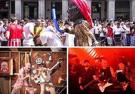 Su Ta Gar, gigantes y cabezudos y vaquillas en el día de San Rokezar en Llodio