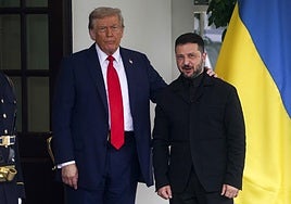 Reunión de Donald Trump y Volodimir Zelenski.