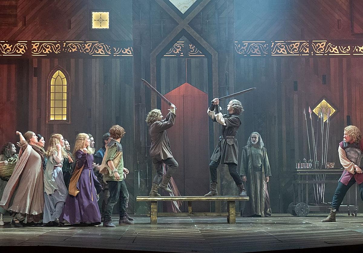 Una escena del musical que adapta la épica novela de Ken Follett.