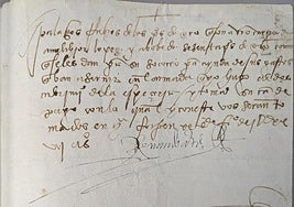 Orden de pago de 60 pesos de oro firmada por Cortés en 1527.