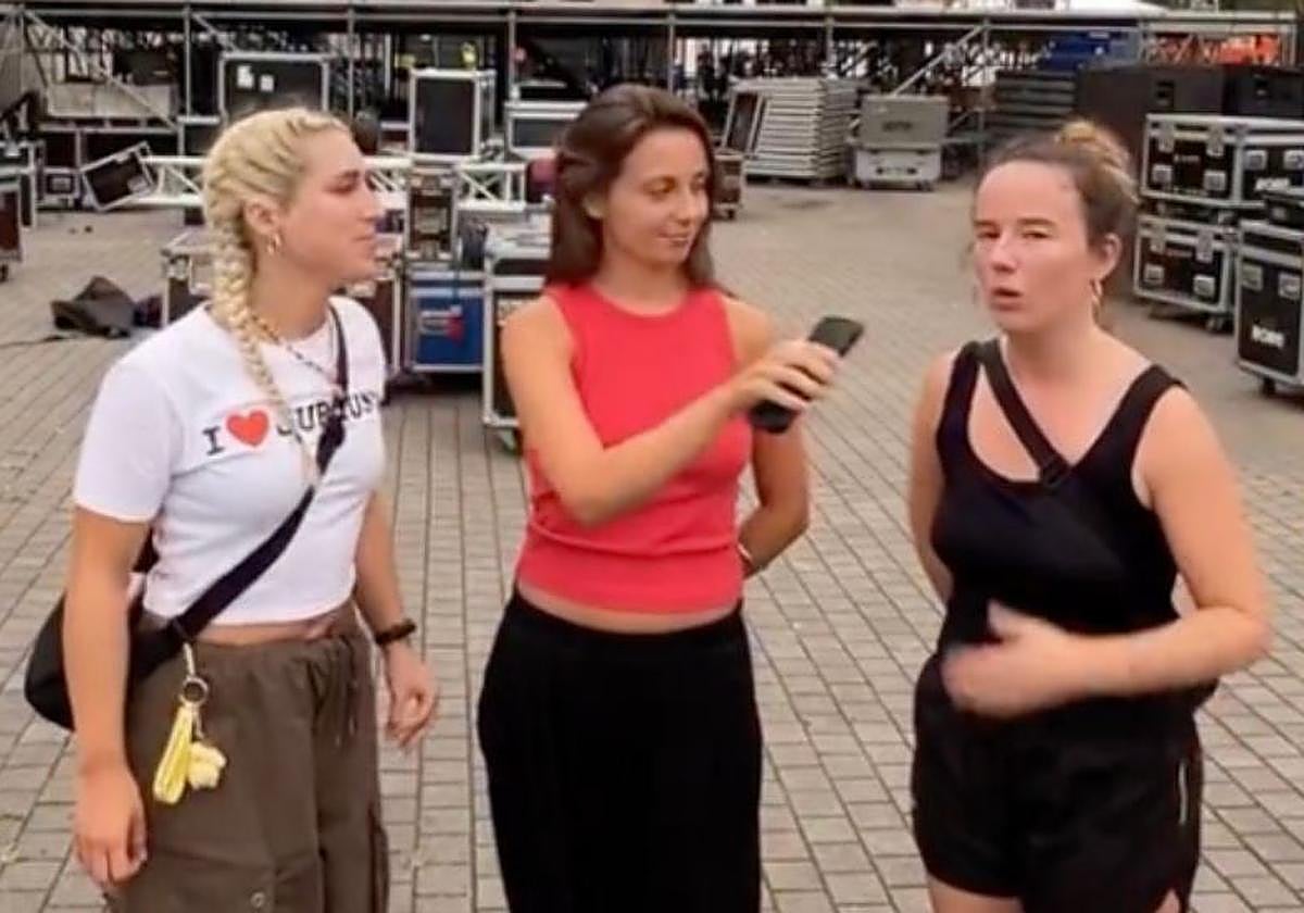 Kai Nakai, Maren y Olatz Salvador en el vídeo en el que anuncian la cancelación de sus conciertos de Aste Nagusia.