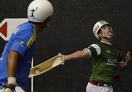 Enfrentamiento entre Euskadi y España en la Liga de Naciones en frontón de 54 metros en Gernika.