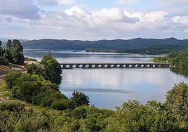 El embalse de Urrunaga, en Legutio, se encontraba este miércoles al 72%.