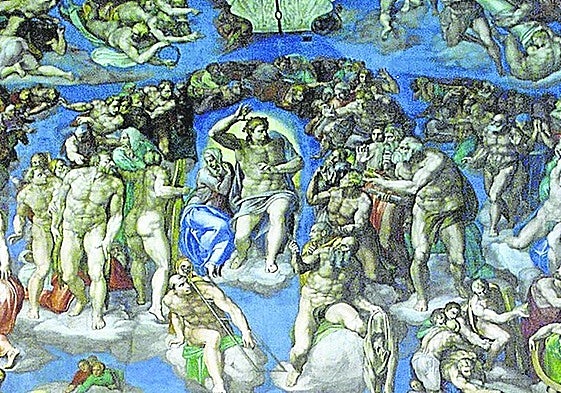 Fragmento del 'Juicio Universal' de Miguel Ángel.