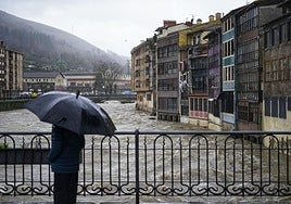 El río Herrerías a su paso por Balmaseda, en una imagen de febrero del pasado año.