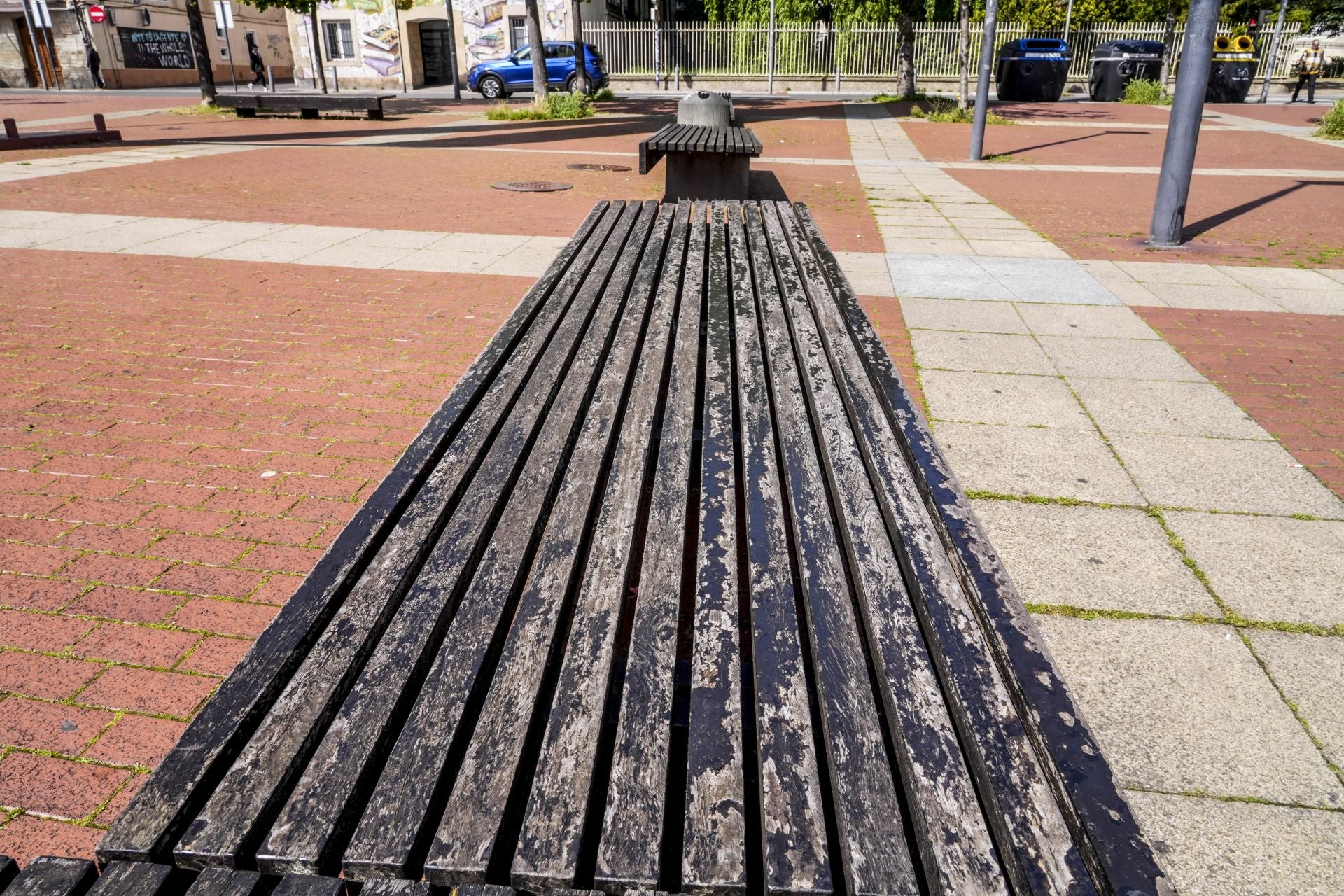 El mal estado de los bancos de Vitoria