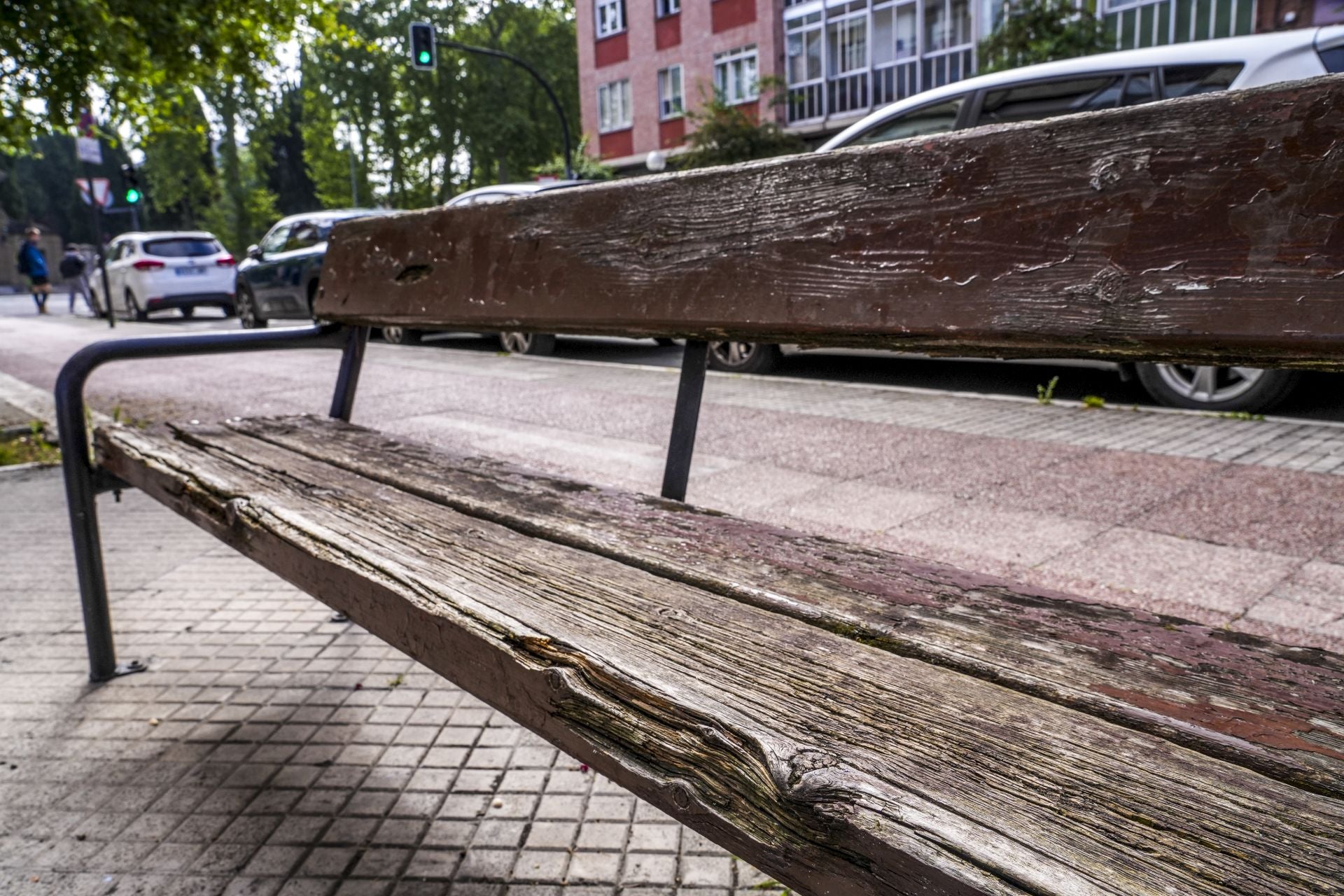 El mal estado de los bancos de Vitoria