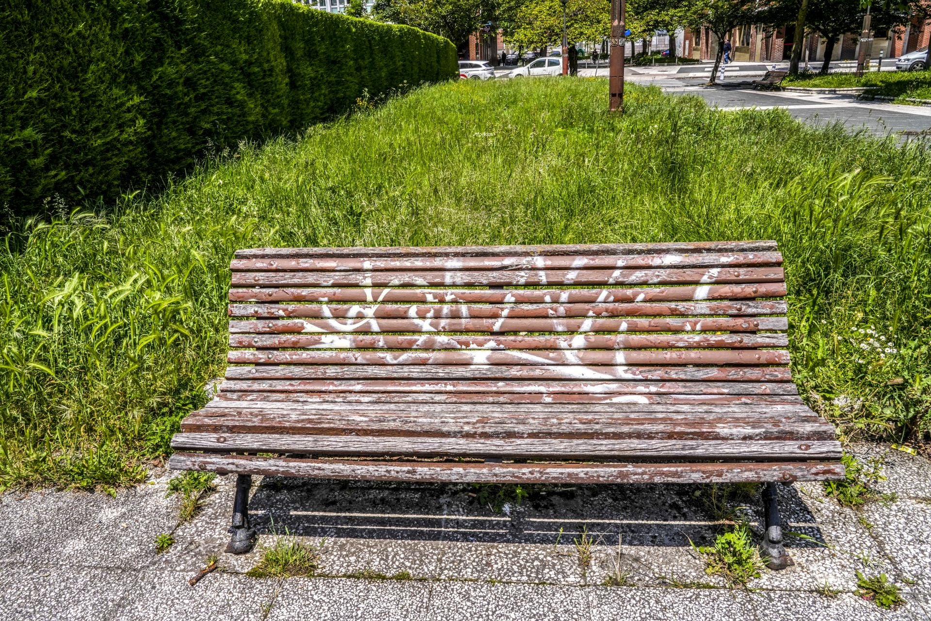 El mal estado de los bancos de Vitoria