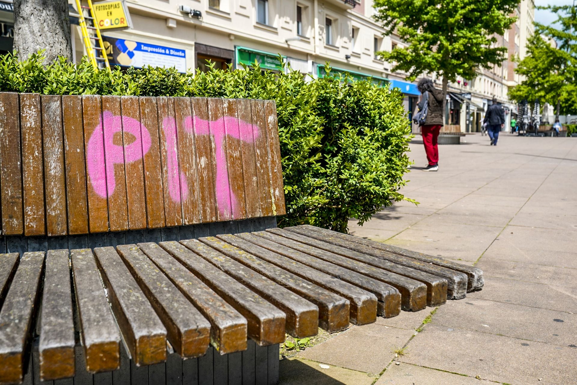 El mal estado de los bancos de Vitoria