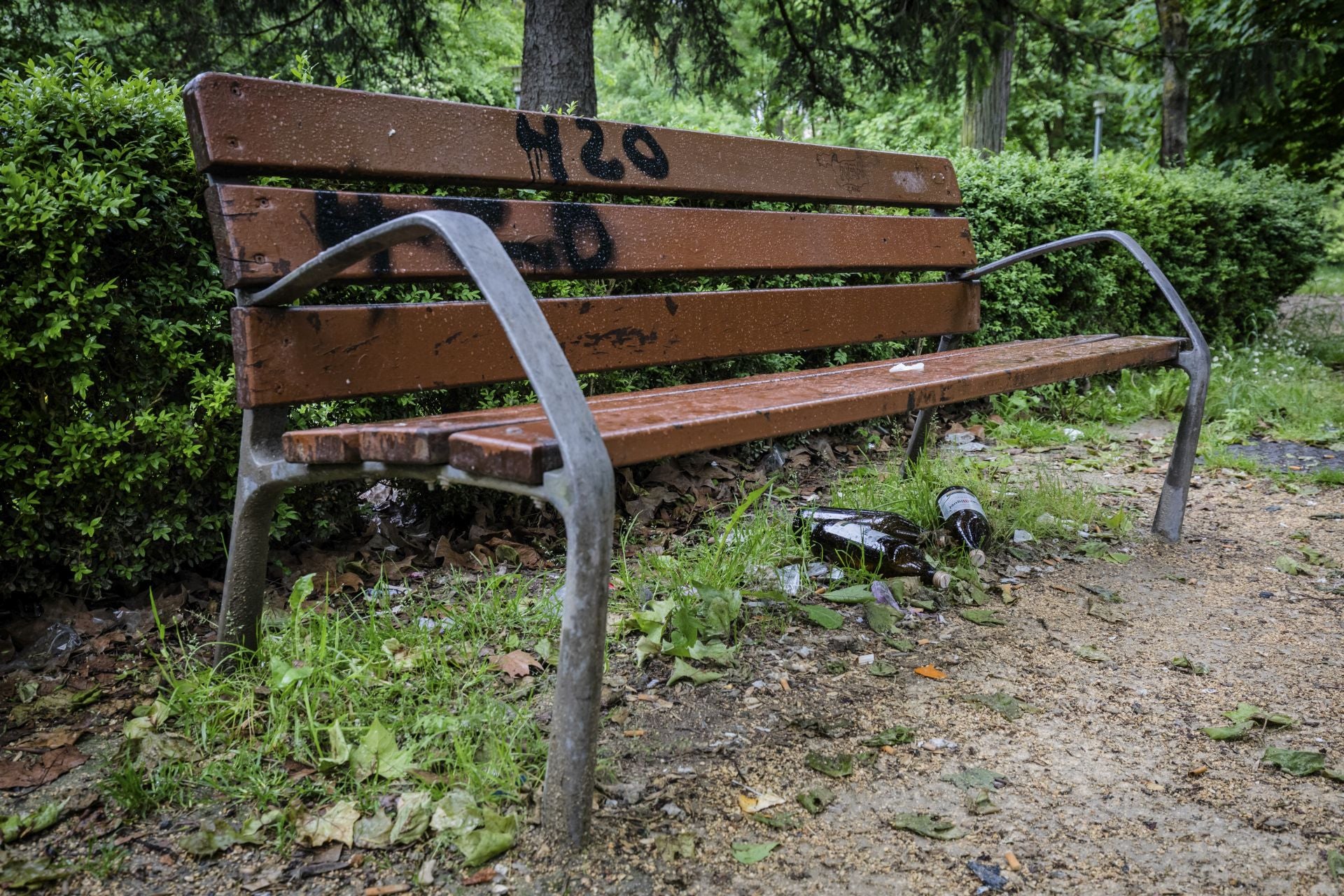 El mal estado de los bancos de Vitoria