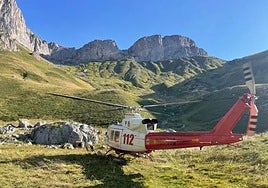 Helicóptero del 112 en Cantabria