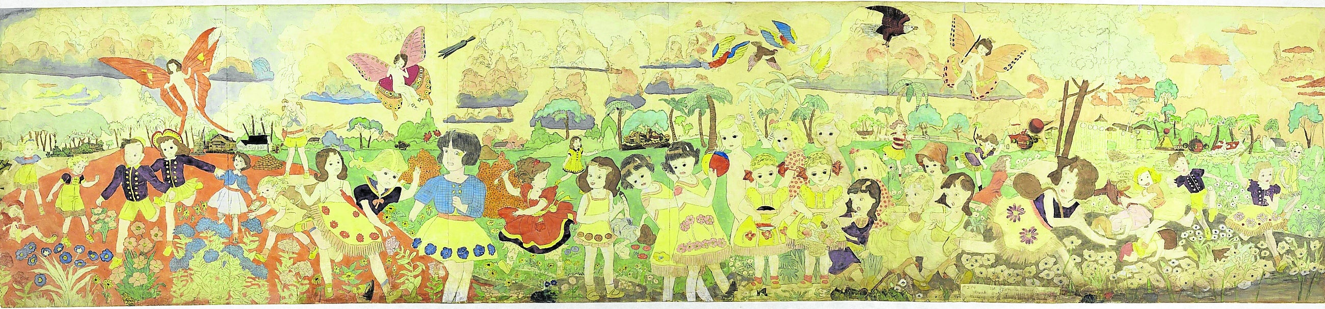 'En Jennie Richee: escapar del campo de prisioneros matando o hiriendo a los guardias', de Henry Darger (1950-1960).