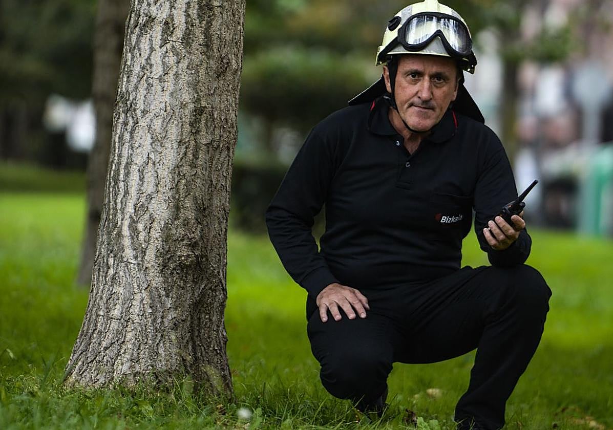 El jefe de Montes de Bizkaia, Carlos Uriagereka.