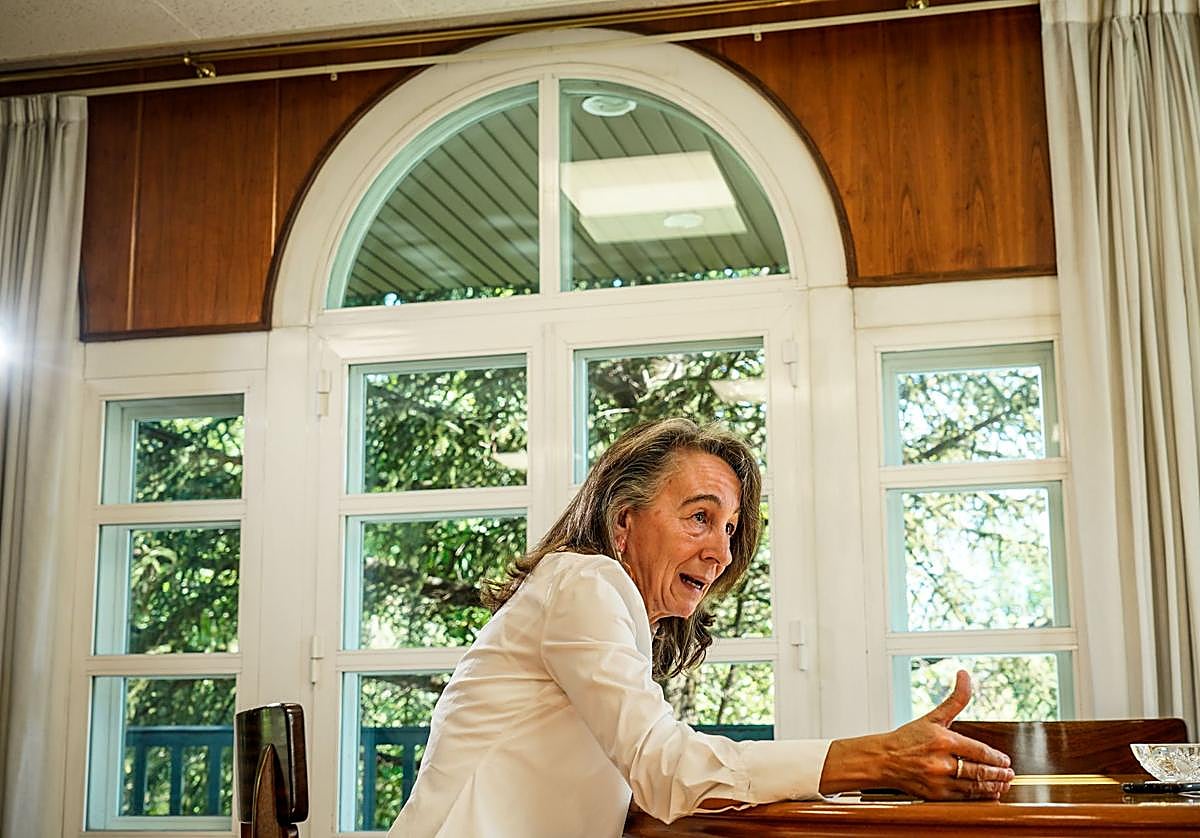 Marisol Garmendia, delegada del Gobierno en el País Vasco, durante una entrevista en Vitoria.