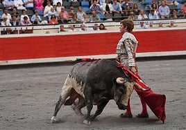 Jiménez torea a 'Tapaboca'.