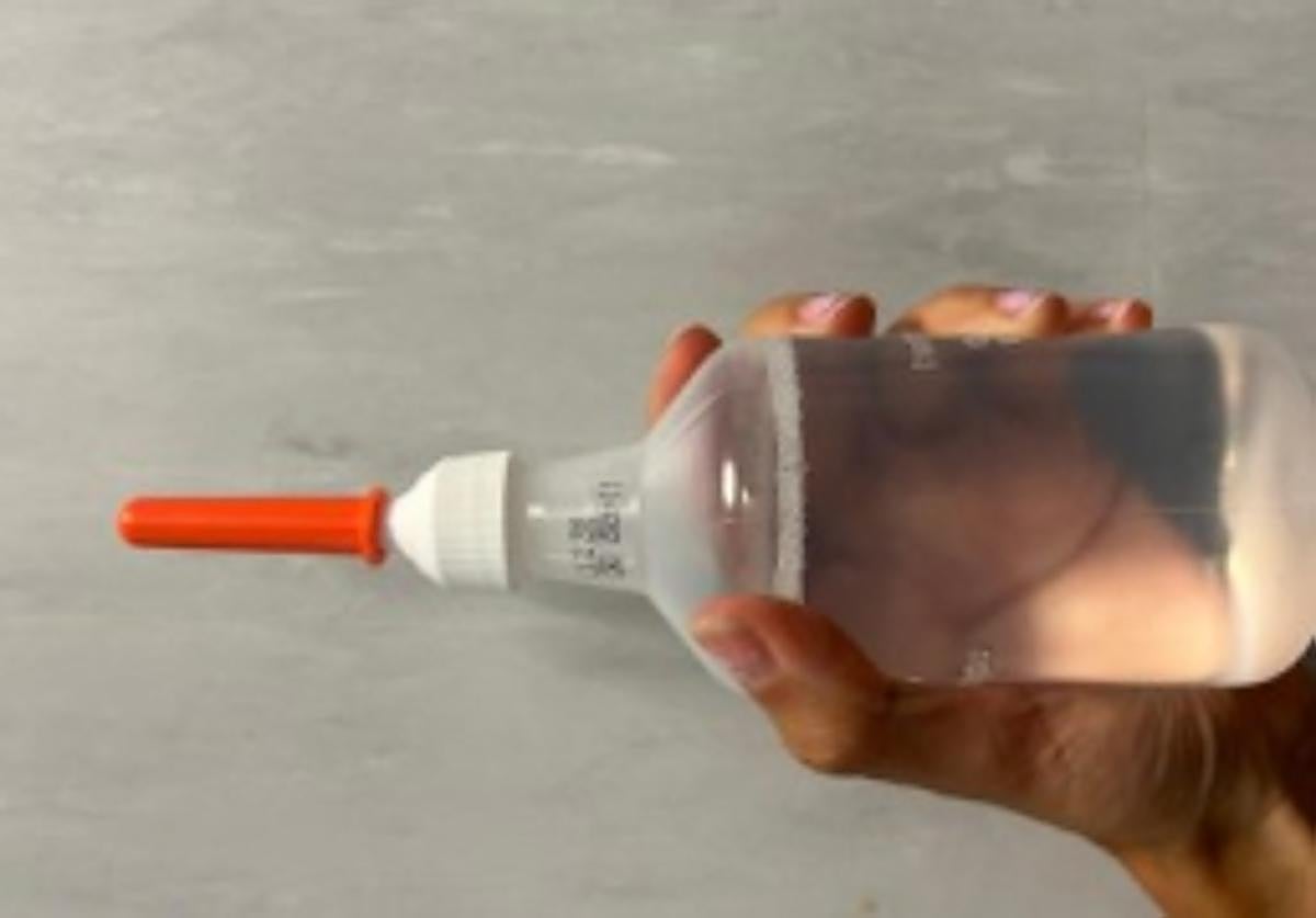 Imagen de uno de los preparados de MMS facilitada por el Consejo General de Enfermería.