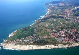 Vista aérea de La Galea, Azkorri y Andra Mari, zonas que juegan un papel destacado en el próximo Plan General.