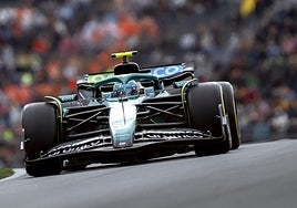 Fernando Alonso, durante los entrenamientos del Gran Premio de los Países Bajos.