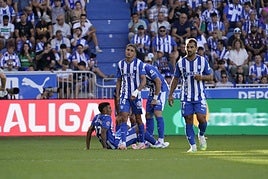 Benavídez, tras lesionarse ante el Atlético de Madrid.