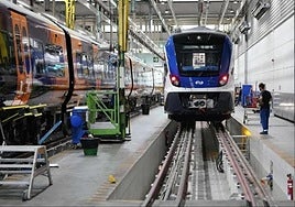 Modelo de tren de CAF similar al que se construiría en Bélgica.