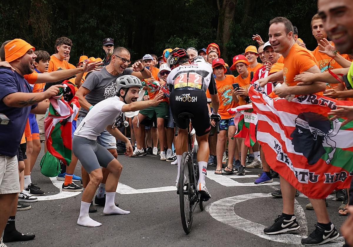 Subida a Pike Bidea durante La Vuelta.