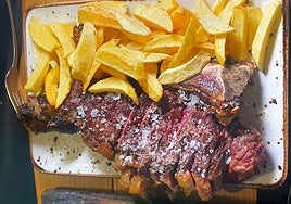 Brasas en el centro de Algorta