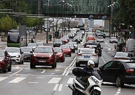 Tráfico en San Mamés.