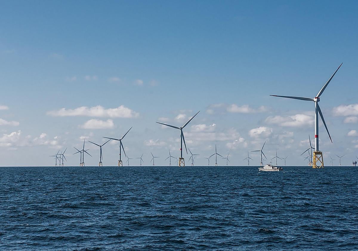 Parque eólico marino construido por Iberdrola en Francia.