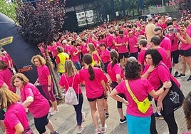 Numersos participantes en otra marcha similar realizada en 2023.