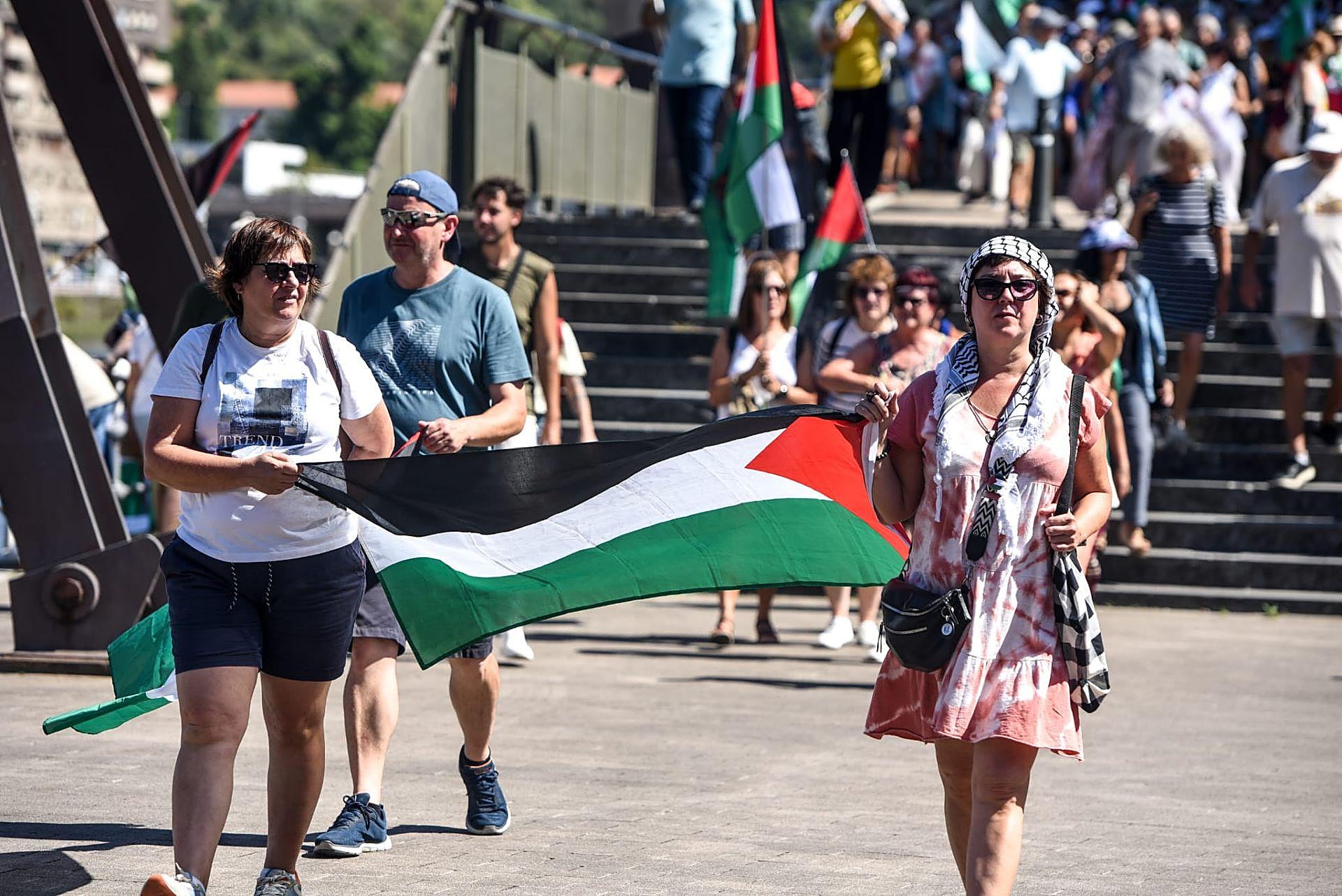 La protesta a favor de Palestina, en imágenes
