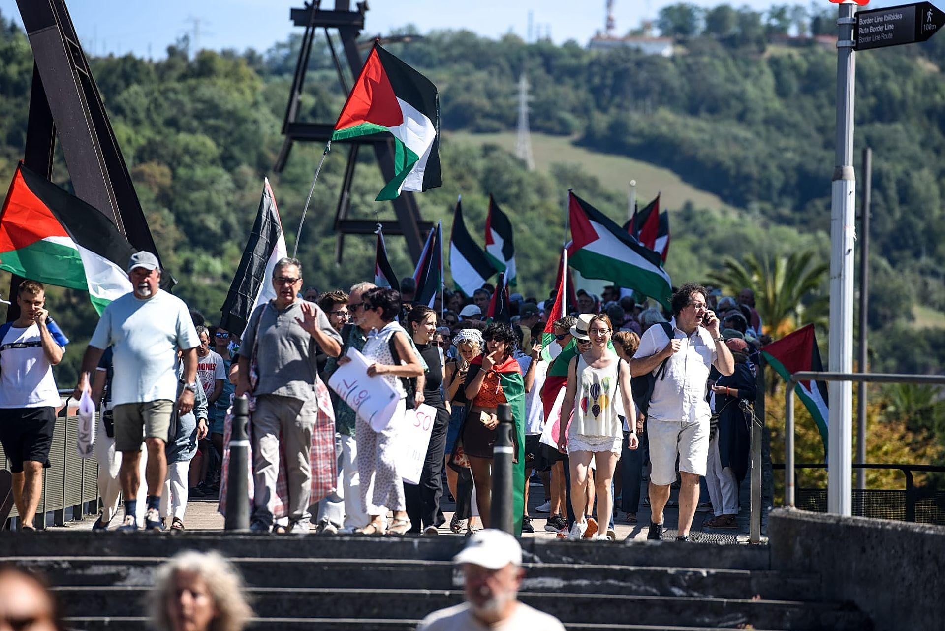 La protesta a favor de Palestina, en imágenes