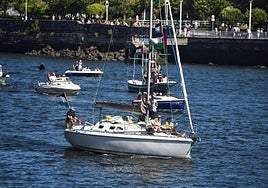 Marcha marítima a favor de Palestina.