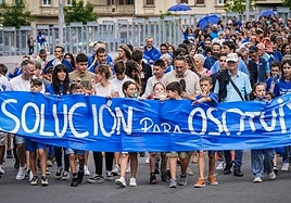 Manifestación del colegio Osotu en Bilbao.