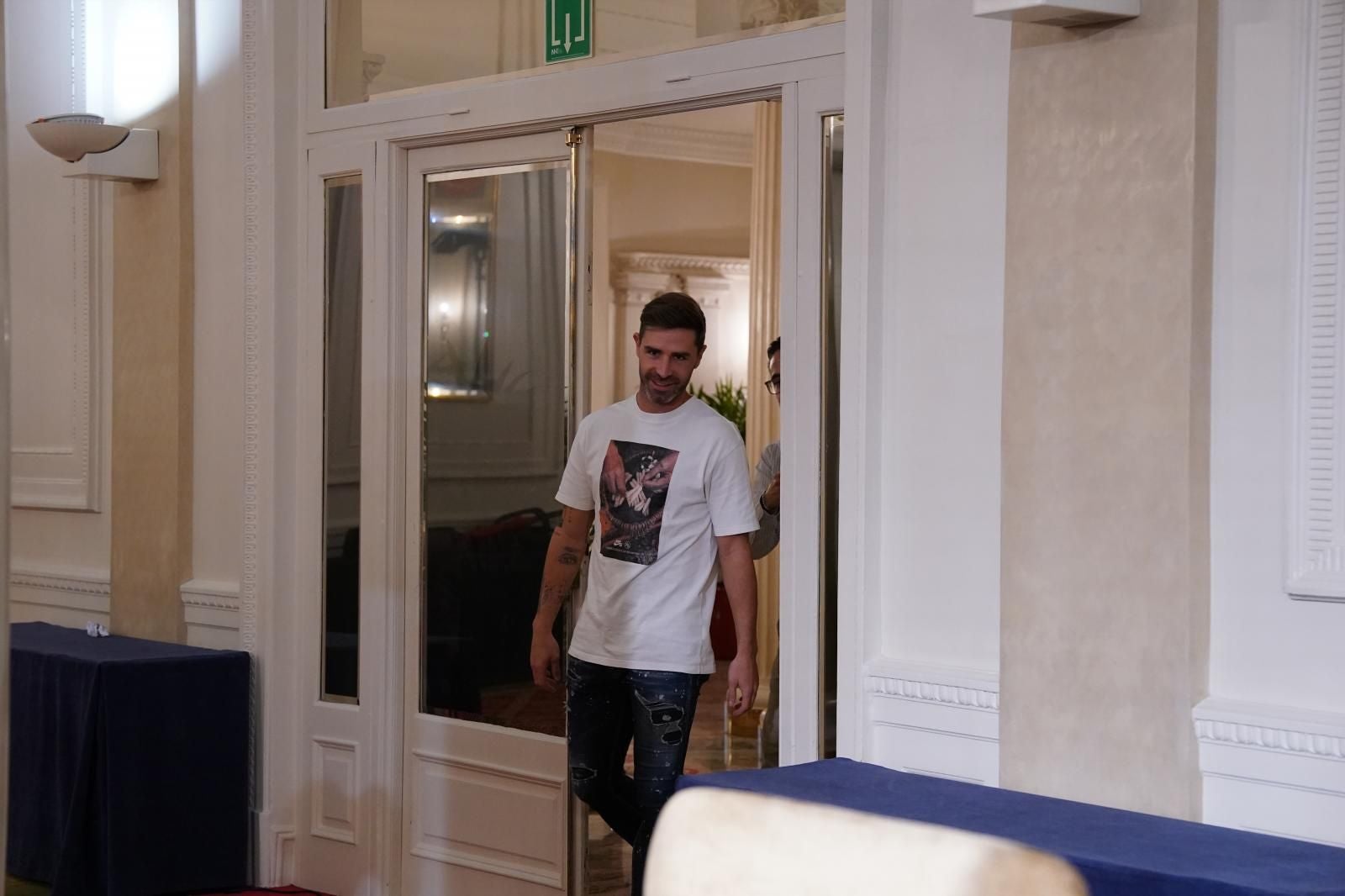 Yeray comparece arropado por sus compañeros