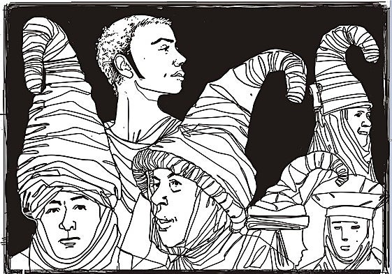 Las doncellas vizcaínas, a cabeza descubierta