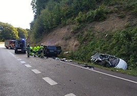 Imagen del anterior accidente registrado en esta carretera, que dejó un fallecido.