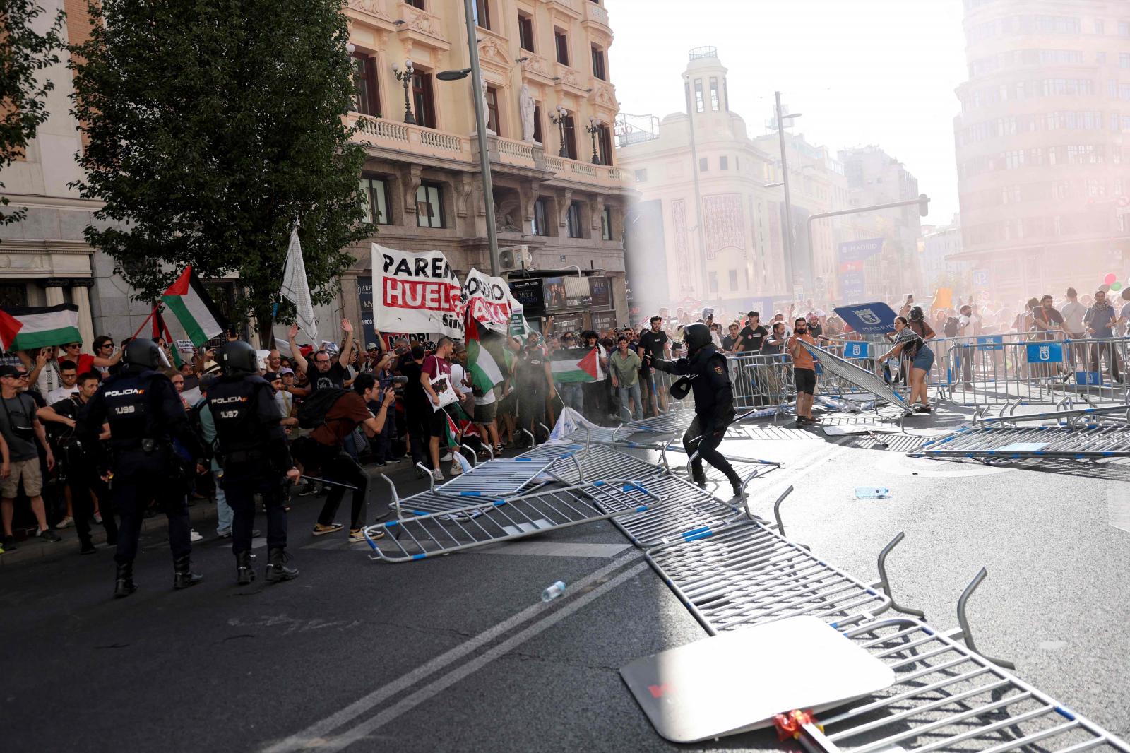Los disturbios que han obligado a suspender la última etapa de La Vuelta